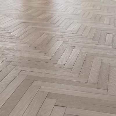 Light Wood Herringbone Wooden Flooring With Natural Grain And Smooth Surface 3d model