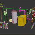 Electronic Electrical Industrial Equipment System With Pipes Control Cabinet And Storage Tank