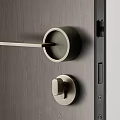 Modern Wall Sconce Featuring Round Shape And Long Bar On Wooden Background