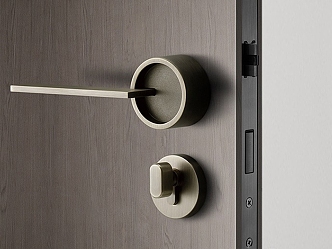 Light Luxury Door Handle Split Door Lock 3d model