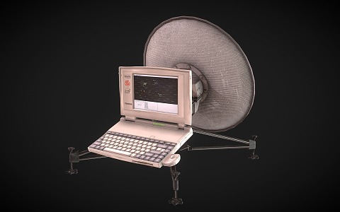 Modern Satellite Antenna Signal Receiver 3d model