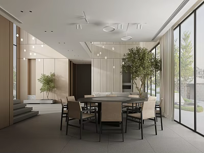 Villa Restaurant Modern Restaurant 3d model