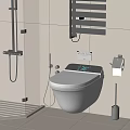 Smart toilet 3d model