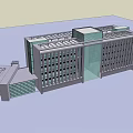 Modern Office Building Featuring Glass Curtain Walls And Multi story Structure Design