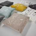 Vintage Edition And La Bistro Themed Throw Pillows With Various Colors And Text Designs