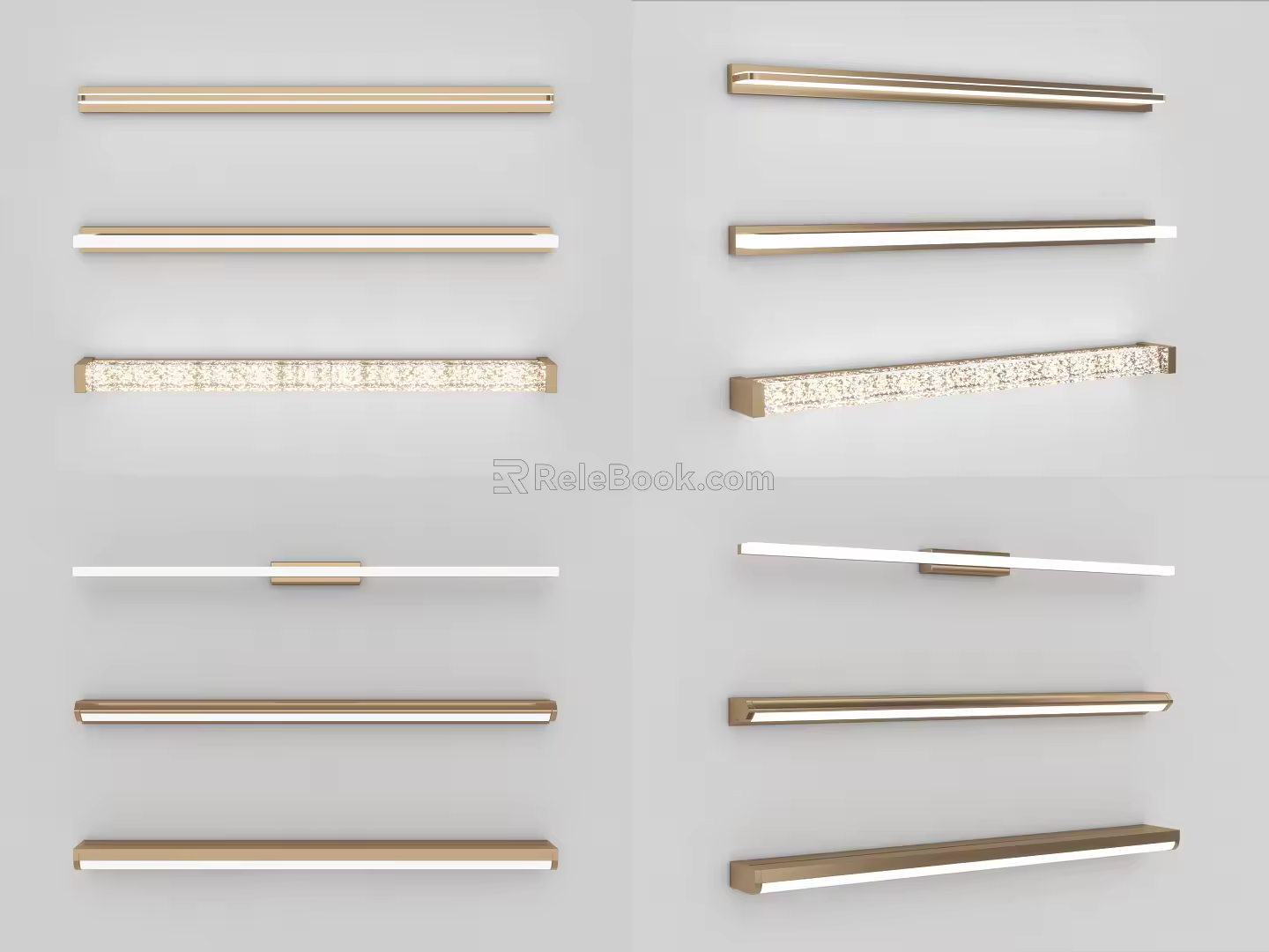 Modern wall lamp simple mirror headlight 3d model