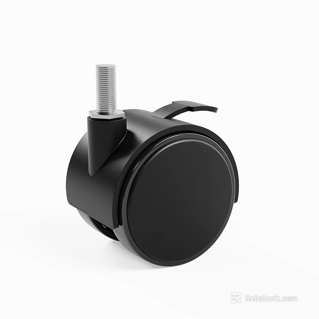 Sturdy Black Swivel Caster Wheel With Bolt For Furniture Mobility Needs 3d model 