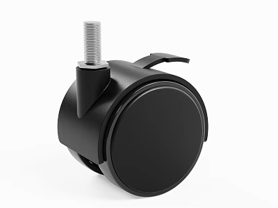 Sturdy Black Swivel Caster Wheel With Bolt For Furniture Mobility Needs 3d model