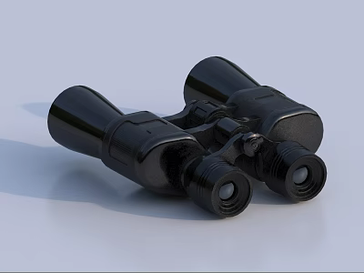 High Quality Black Binoculars Commercial Equipment With Durable Design For Professional Observation Use 3d model
