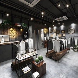 Industrial Style Men's Fashion Brand Shop 3d model