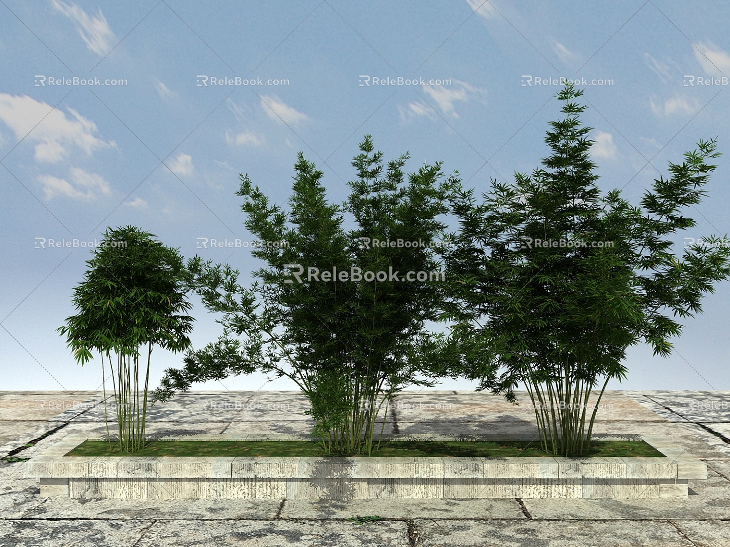 Modern Bamboo Landscape Bamboo Plants 3d model