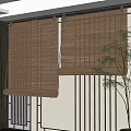 New Chinese-style roller shutter roller shutter partition 3d model