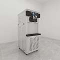 Commercial Three Flavor Ice Cream Machine with Stainless Steel Body and Control Panel
