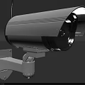 Commercial Outdoor Security Surveillance Camera With White Housing And Mounted Bracket