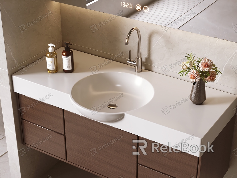 Table basin wash basin integrated basin model