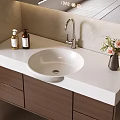 Table basin wash basin integrated basin 3d model