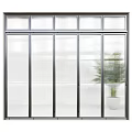 Modern Glass Folding Doors With Metal Frame For Bright Interior Space 3d model