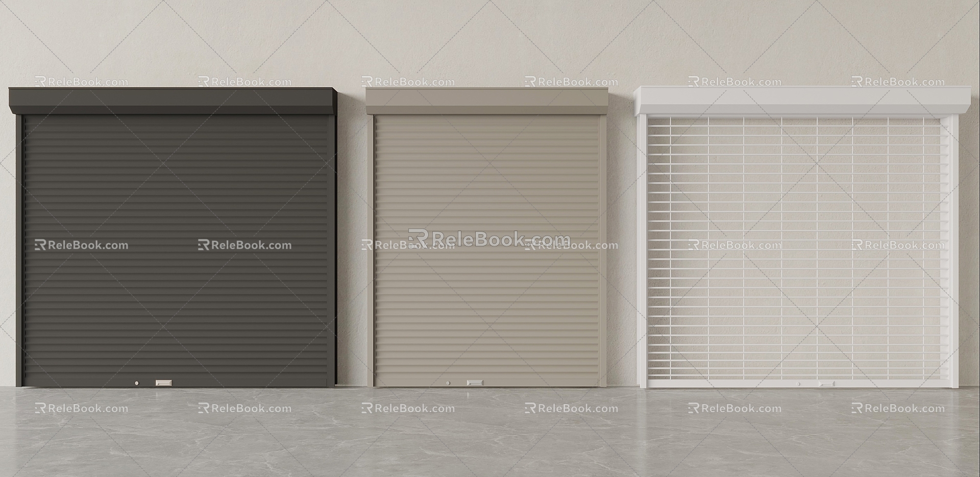 Rolling shutter door 3d model