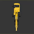 Yellow Komatsu Crawler Excavator With Large Bucket Cab And Track Structure