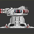 Turret Turntable Railgun Sci-fi Tower Defense Game Tower Defense Sci-fi Turret Game Turret Game Battery 3d model