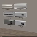 Different Styles Of Electric Water Heaters Wall Mounted With Control Panels And Digital Displays