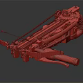 Mechanical Crossbow With Yellow Black Components Chain Mechanism And Metal Structure