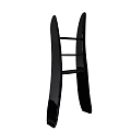 Modern Black Ladder With Curved Sides And Three Horizontal Rungs Design
