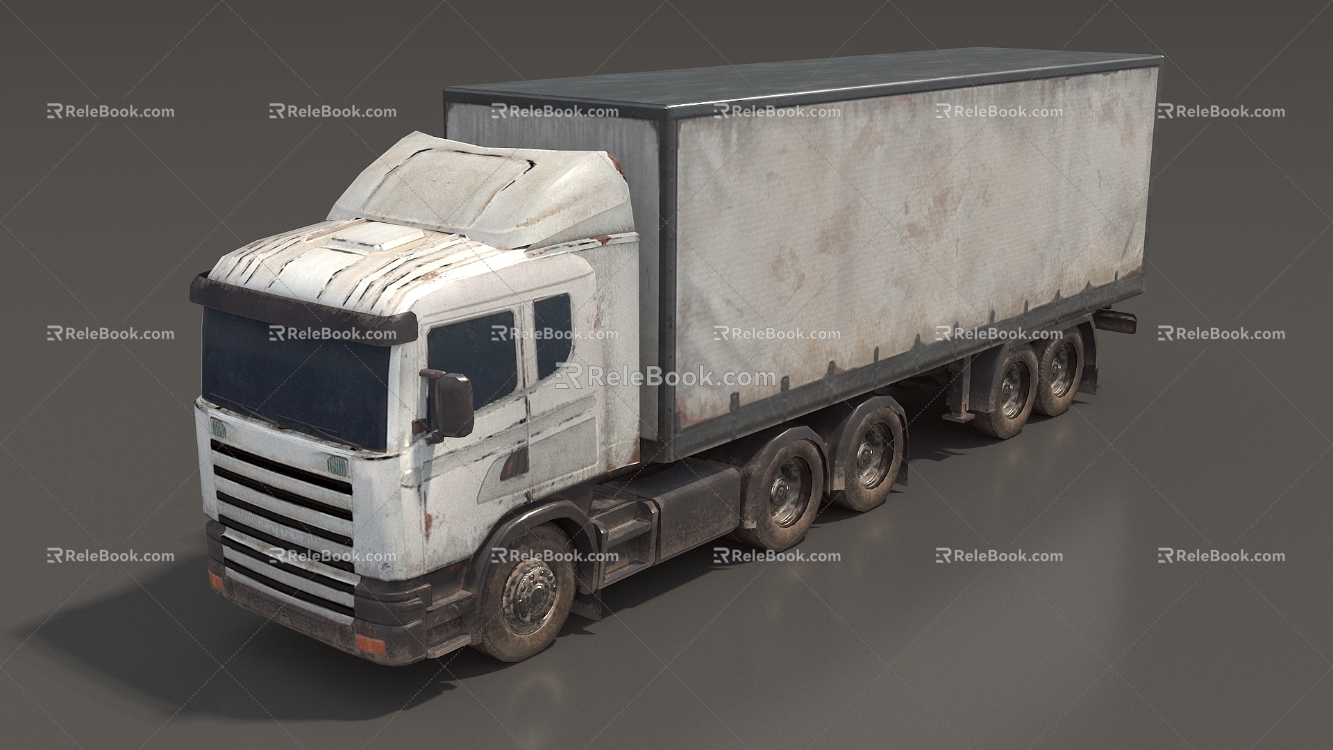 Box car, container car, truck, van, van, refrigerated truck, transport truck, simple model truck, low model, low face number truck, game truck 3d model