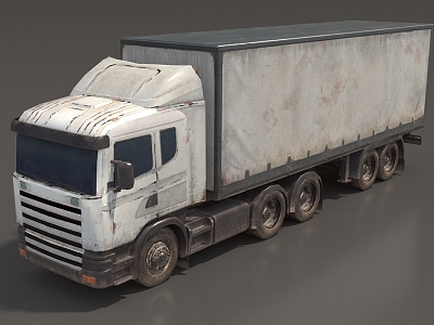 Box car, container car, truck, van, van, refrigerated truck, transport truck, simple model truck, low model, low face number truck, game truck 3d model