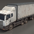 Box car, container car, truck, van, van, refrigerated truck, transport truck, simple model truck, low model, low face number truck, game truck 3d model