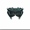 Decorative Mythical Creature Motif Chest With Intricate Metallic Carvings And Dark Green Finish