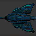 Futuristic Sleek Spaceship With Metallic Finish And Blue Accents For Space Exploration