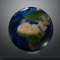 Globe Displaying Earth Surface With Blue Oceans And Green Continents