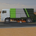 Sweeper Road Sweeper Cleaning Vehicle 3d model