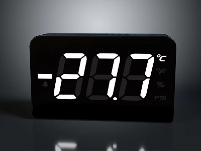 Multifunctional Digital Home Electronic Display Monitoring Temperature Humidity And Pressure 3d model