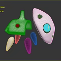 Abstract Robot Creatures Design With White Bodies Blue Eye And Black Legs