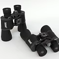 Two Bushnell Binoculars On White Background