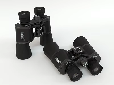 Two Bushnell Binoculars On White Background 3d model