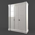 Classic White Wardrobe Design With Paneled Doors Decorative Trim And Elegant Interior Details