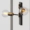 Brass Wall Lamp With Edison Bulb And Glass Shade For Modern Home Interior Decor
