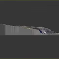 3D Terrain Model of Mine Quarry Featuring Rock Layers Vegetation Roads And Mining Traces