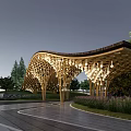 Modern Gate Landscape Gate Park Gate Alien Gate Entrance Gate 3d model