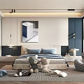Playful Kids Room Interior Design With Plush Toys Bed Wall Art And Cozy Chair