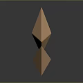 Detailed Golden Ethereum Logo 3D Rendering With Shiny Surface And Dark Background