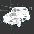 Red Vintage Small Car With Classic Design And Sleek Exterior Details