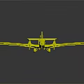 White Model Airplane With Dual Propellers And UAE Flag On Tail Wing