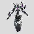 Decepticons Motorcycle Robot Mecha Warrior Terminator Destroyer Machine Warrior Robot Fighter Low Face Number Low Model Simple Model 3d model