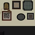 Modern Wall Decor With Framed Art In Various Patterns And Shapes 3d model