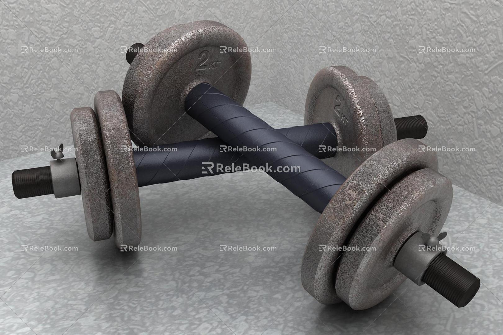 Dumbbell fitness equipment 3d model