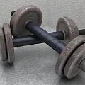 Dumbbell fitness equipment 3d model